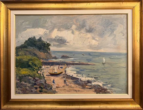 Dipinto olio tavola marina - su,