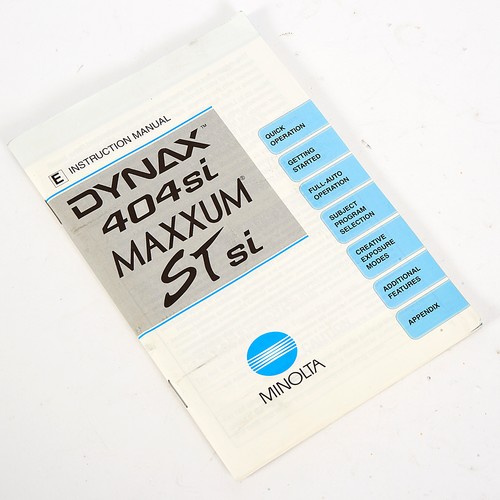 Minolta dynax 404si maxxum - minolta,