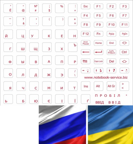 Adesivi tastiera russa ucraina - adesivi,