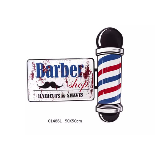Plaque métal vintage barber