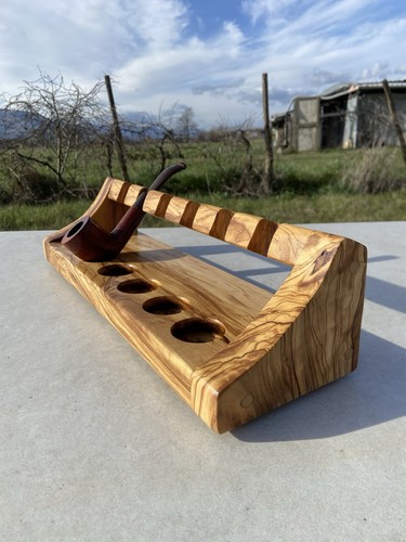 Portapipe legno ulivo - in, 6