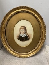 Antico ritratto miniatura 1886