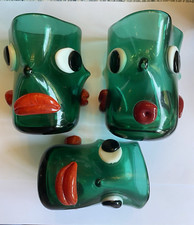 Rara tazza vetro scultoreo Murano Anzolo Fuga Avem 3 facce