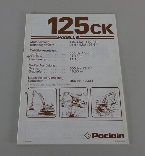 Brochure opuscolo poclain - brochure/opuscolo,