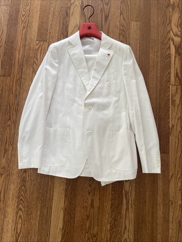 Isaia napoli ivory capri suit - ivory,