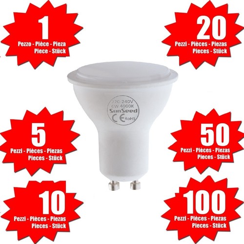 Sunseed gu10 lampadina led - 6w,,