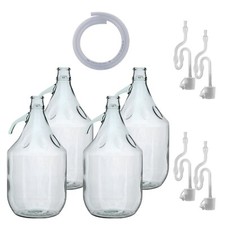 Set 4 Demijohns in Vetro