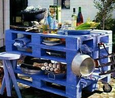 Tavolo con Pallet Bancali  EPAL arredamento 120x80 bianco o colorato con ruote