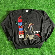 Felpa grande vintage nera