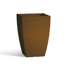Vaso resina quadrato alto - vaso,