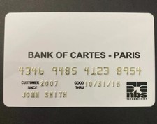 @?? TESTCARD N° 1 / DEMO CREDIT CARD BANK OF CARTES PARIS NBS   ??@