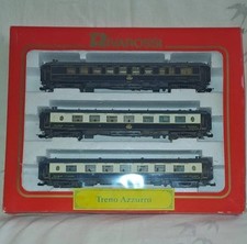 RIVAROSSI 3616 Treno Azzurro - 3 Vagoni Passeggeri H0 - Leggere Istruzioni 