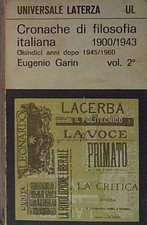 Garin CRONACHE DI FILOSOFIA