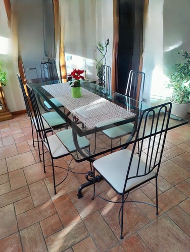 Tavolo ferro battuto con - tavolo,
