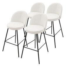 Set 4 sgabelli da bar beige in