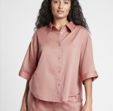 Top oversize Athleta rosa cotone Dreams Sleep, rosa Palermo taglia SP