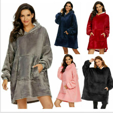 FELPA CON CAPPUCCIO PILE COPERTA GRANDI DIMENSIONI CALDA OVERSIZE INDOSSABILE