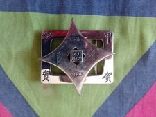 FIBBIA PER CINTURE IN METALLO CON STELLA NINJA ESTRAIBILE