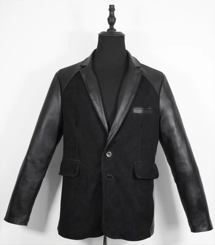 Blazer uomo nero vera pelle - uomo, in