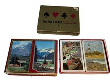 Lotto 3 carte da gioco vintage in scatola Hamilton, Congress, Cape Shore Standard USA