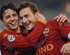 FRANCESCO TOTTI MAURO ESPOSITO Foto Autografata PROOF Signed Photo AS Roma
