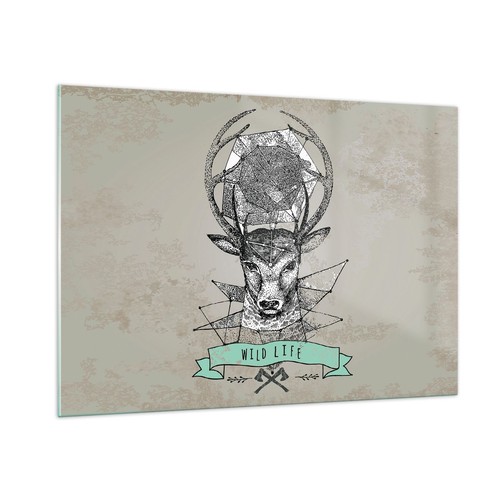 Quadro vetro 100x70cm cervo - 100x70cm,