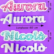 Portaconfetti Personalizzabile con Nome o scritta in Polistirolo per compleanno 