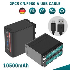 2x Batteria per Sony NP-F980 NP-F930 NP-F960 NP-F730 NP-F330 F970 F990 F530 10500mAh