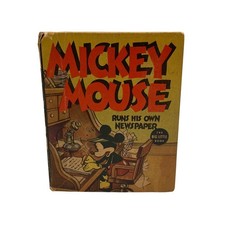 Vintage 1937 Walt Disney Mickey Mouse Runs His Own Newspaper The Big Little Book