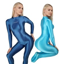 2025 LEOHEX tuta donna lucida body costume da bagno collant salopette yoga fitness