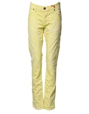 Jeckerson Giallo Vita Media Dritto Fit Uomo Jeans Pantaloni Originale