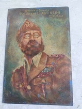 AOI COLONIE COLONIALE RITRATTO AD OLIO GENERALE LORENZINI MEDAGLIA D'ORO WW2 
