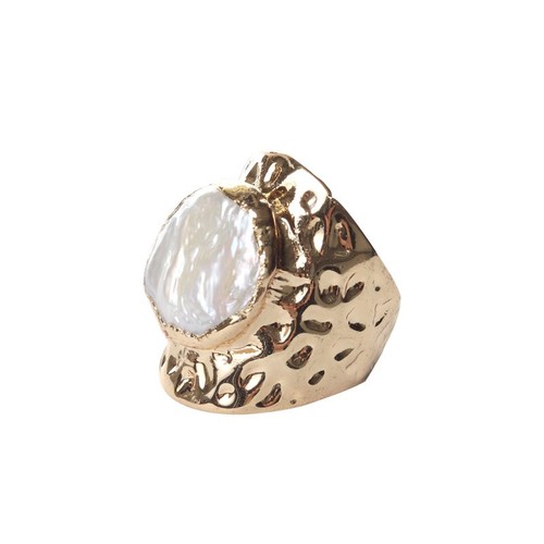 Anello bigiotteria dorato - anello,