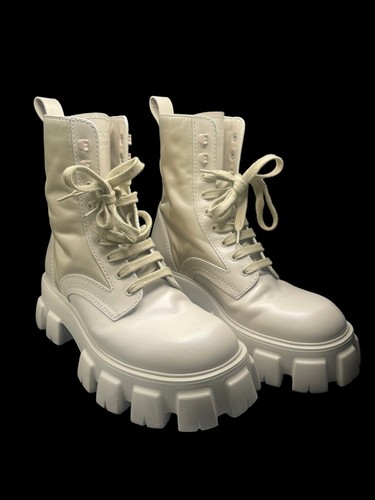 Prada boots men monolith beige - boots,