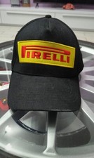 Cappellino Pirelli con visiera, nero e giallo,  usato solo 1 volta 