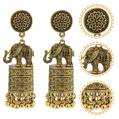 Paio orecchini elefante - 1,