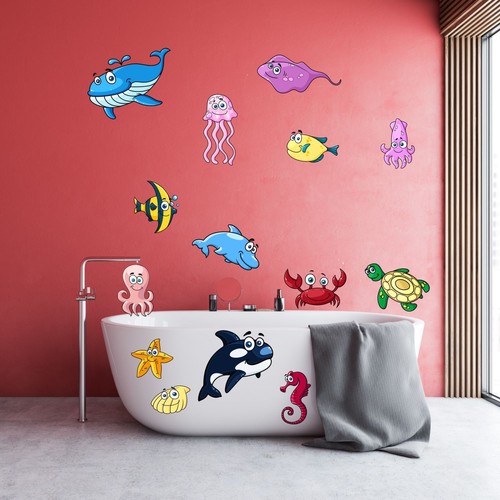 Stanza bagno adesivo set - 14,