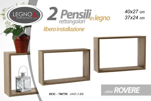 Set cubo parete - 2, scaffale