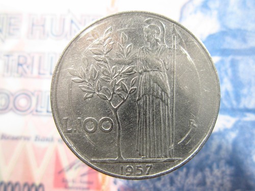 Italy 100 lire 1957 - 100, world