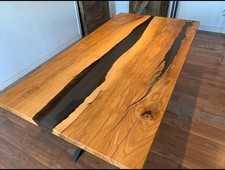 Tavolo Bordo Vivo Noce