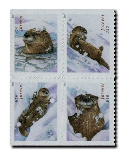 Francobolli usps 2021 - 2021, "lontre
