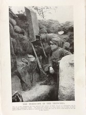 A4c Ephemera Ww1 Book Plate Periscope In A French Trench