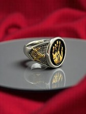 Anello Uomo modello Mano bagno oro 18K Acciaio Chirurgico misure 9, 10, 11, 12