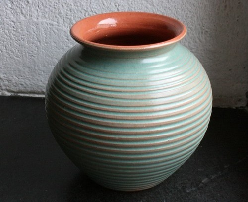 Vaso ceramica turchese - vaso,