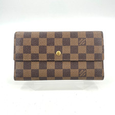 Portafoglio unisex originale LOUIS VUITTON Damier Ebene Sarah N61734 KB363