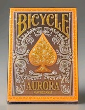 Mazzo di carte da gioco bicicletta Aurora originale V1 Gold Seal nuovo sigillato (non ristampa)