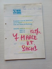 Sachs Motori 2401-2501-2551 7A (7V) 1976 catalogo ricambi originale