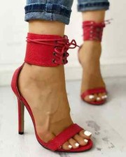 Sandali stiletto rosso