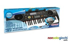 Tastiera 61 tasti digitale con USB professionale 16 6118 Bontempi-nuovo-Italia