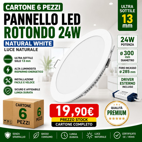 Cartone pannello led - pz,